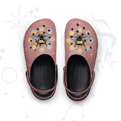 Purplehecate Phases of the Moon Bee Rubber Clogs