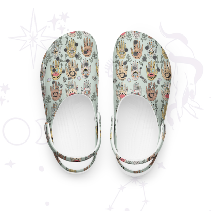 Purplehecate Helping Hands Rubber Clogs