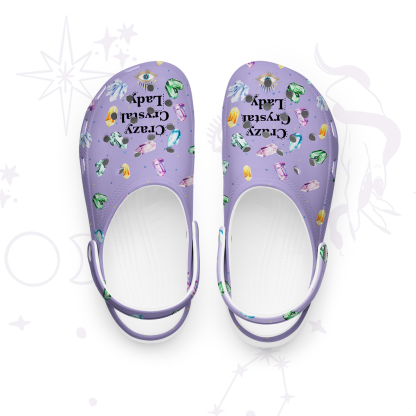 Purplehecate Crazy Crystal Lady Rubber Clogs