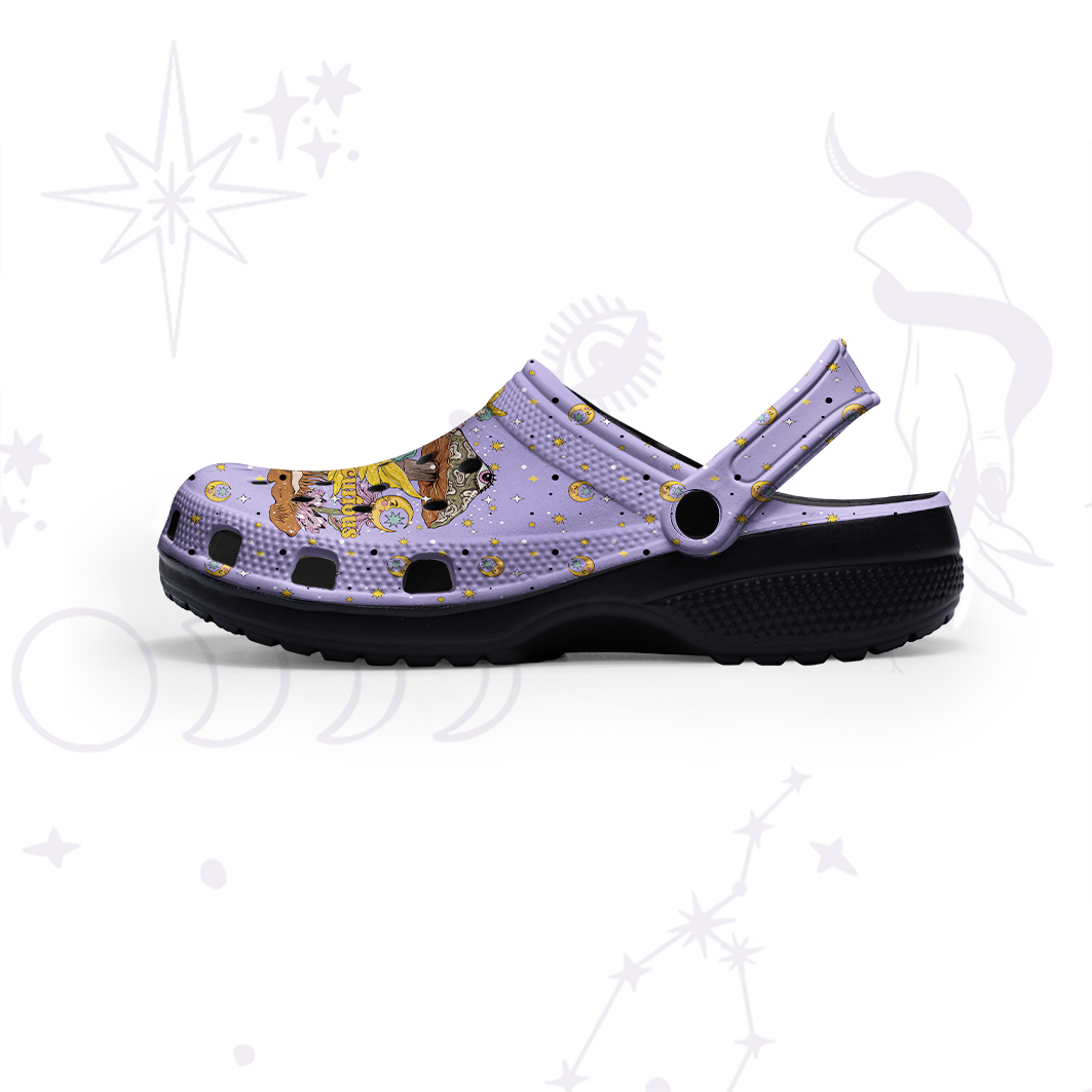 Purplehecate Stay Curious Rubber Clogs