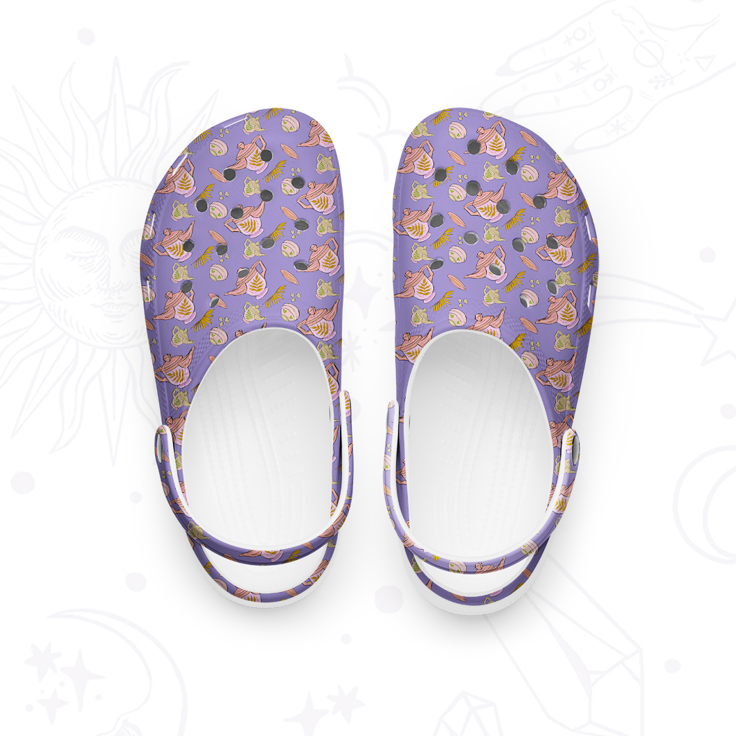 Purplehecate Purple Fantasy Rubber Clogs