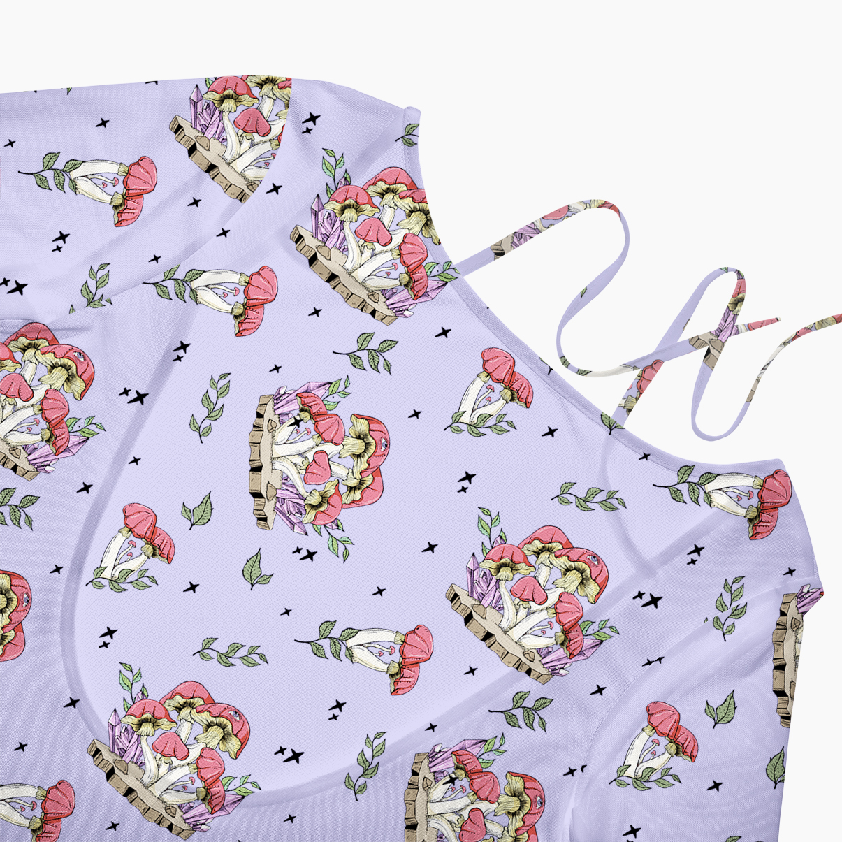 Purplehecate Fantasy Mushroom Beachwear Cover-Up Dress