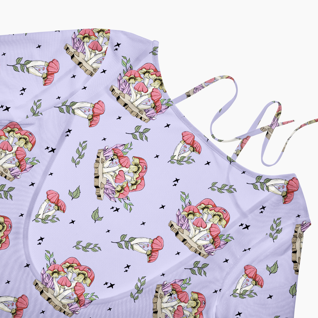 Purplehecate Fantasy Mushroom Beachwear Cover-Up Dress