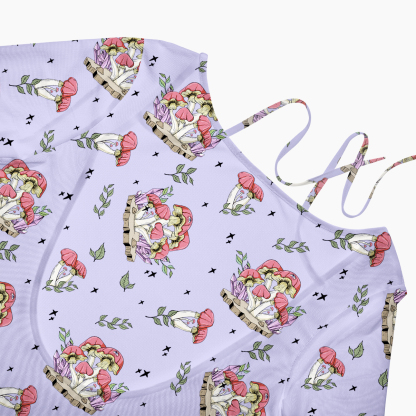 Purplehecate Fantasy Mushroom Beachwear Cover-Up Dress