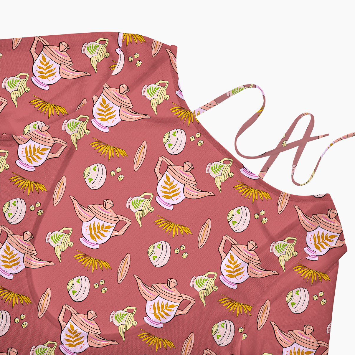 Purplehecate Mystical Teapot Beachwear Cover-Up Dress