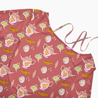 Purplehecate Mystical Teapot Beachwear Cover-Up Dress