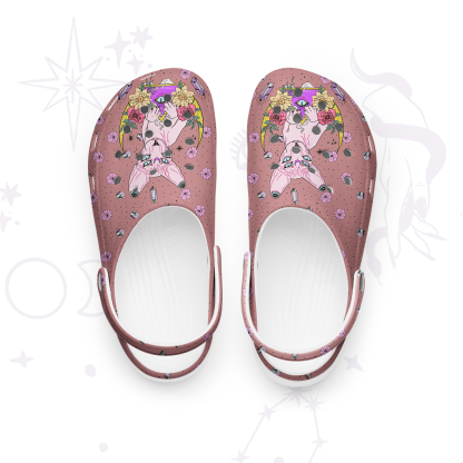 Purplehecate Moon Phase Cat Rubber Clogs