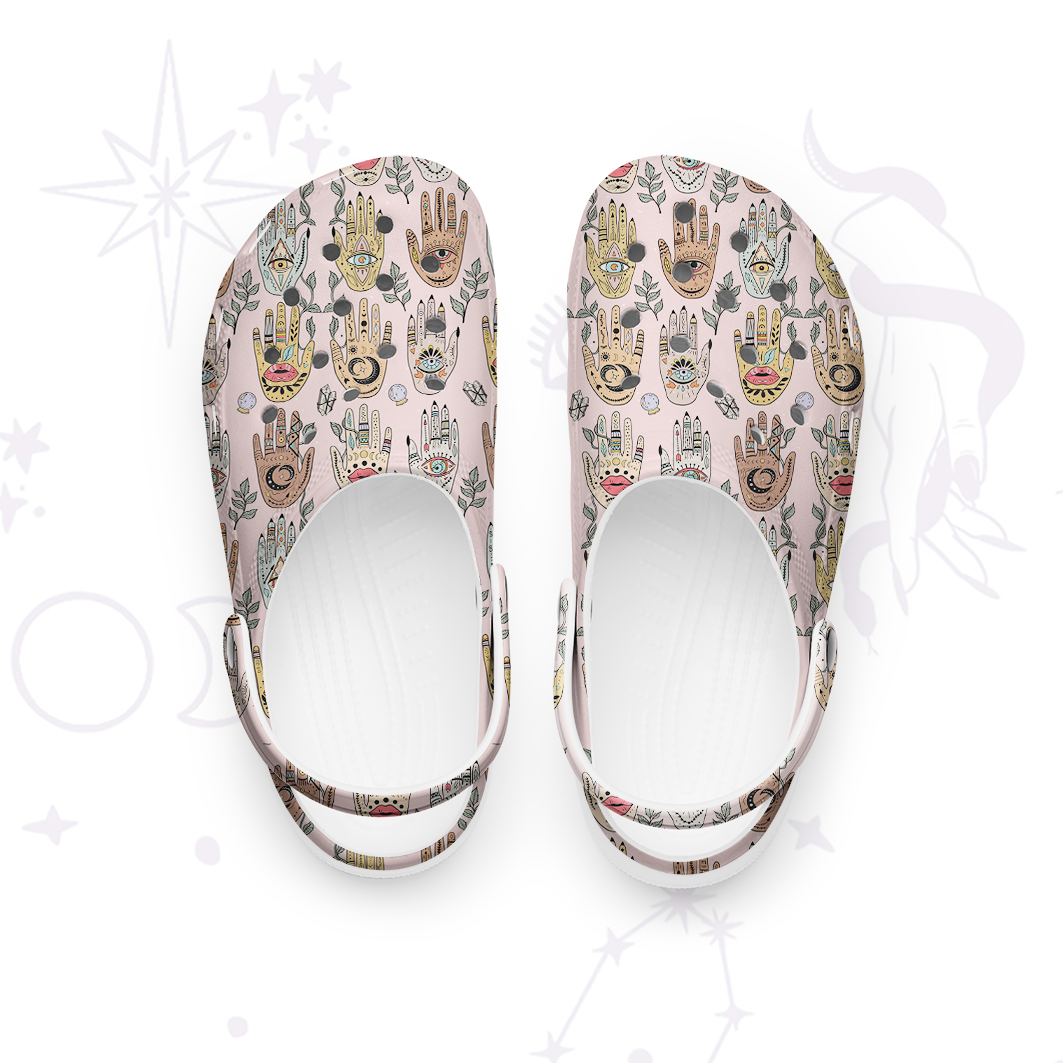 Purplehecate Helping Hands Rubber Clogs