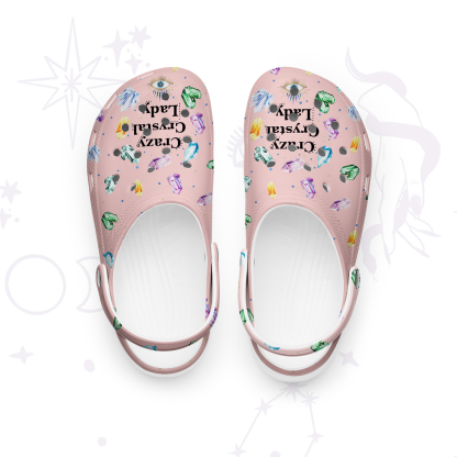 Purplehecate Crazy Crystal Lady Rubber Clogs