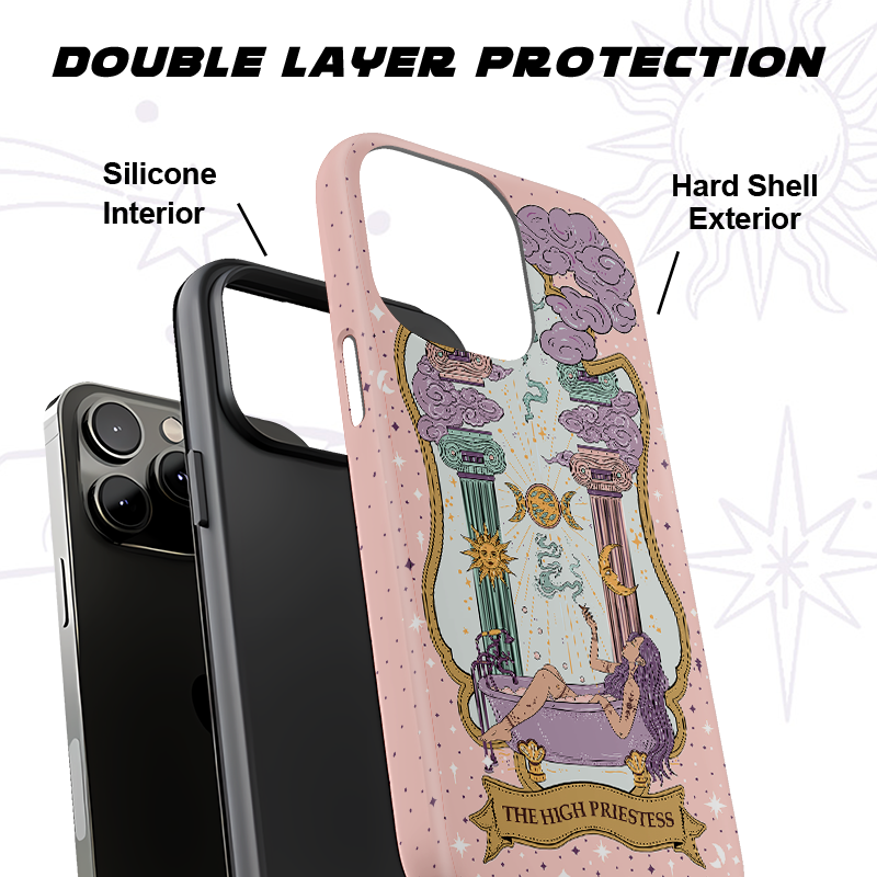 Purplehecate The High Priestess Tarot Antique Mirror Phone Case