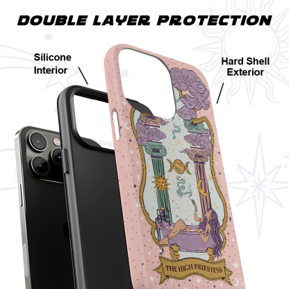 Purplehecate The High Priestess Tarot Antique Mirror Phone Case