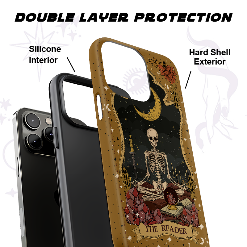 Purplehecate The Reader Tarot Ancient Mirror Phone Case