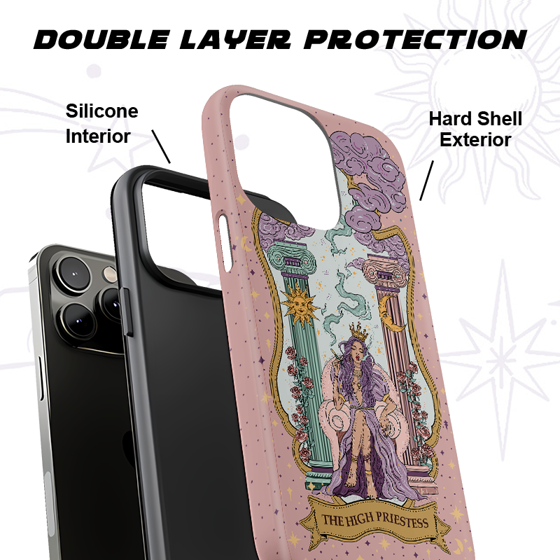 Purplehecate The High Priestess Tarot Card Ancient Mirror Phone Case