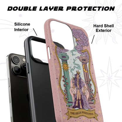 Purplehecate The High Priestess Tarot Card Ancient Mirror Phone Case