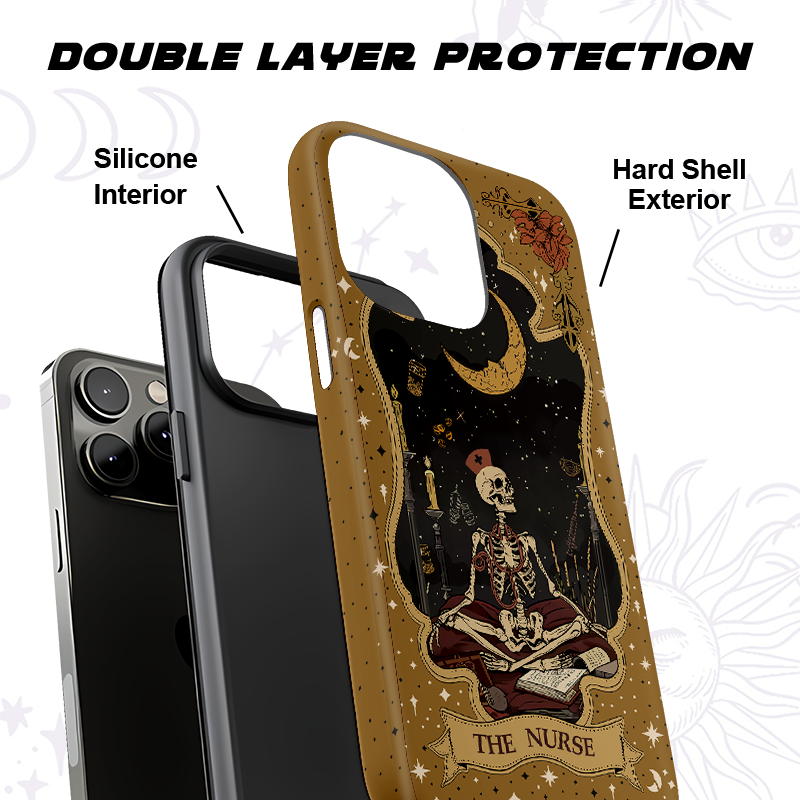 Purplehecate The Nurse Tarot Card Ancient Mirror Phone Case