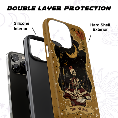 Purplehecate The Nurse Tarot Card Ancient Mirror Phone Case