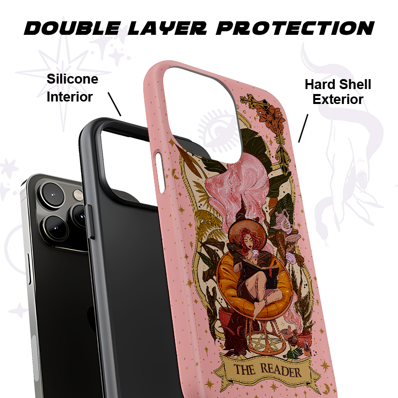 Purplehecate The Reader Tarot Card Ancient Mirror Phone Case