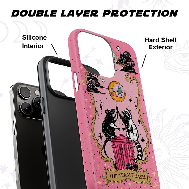 Purplehecate The Team Trash Opossum Tarot Ancient Mirror Phone Case