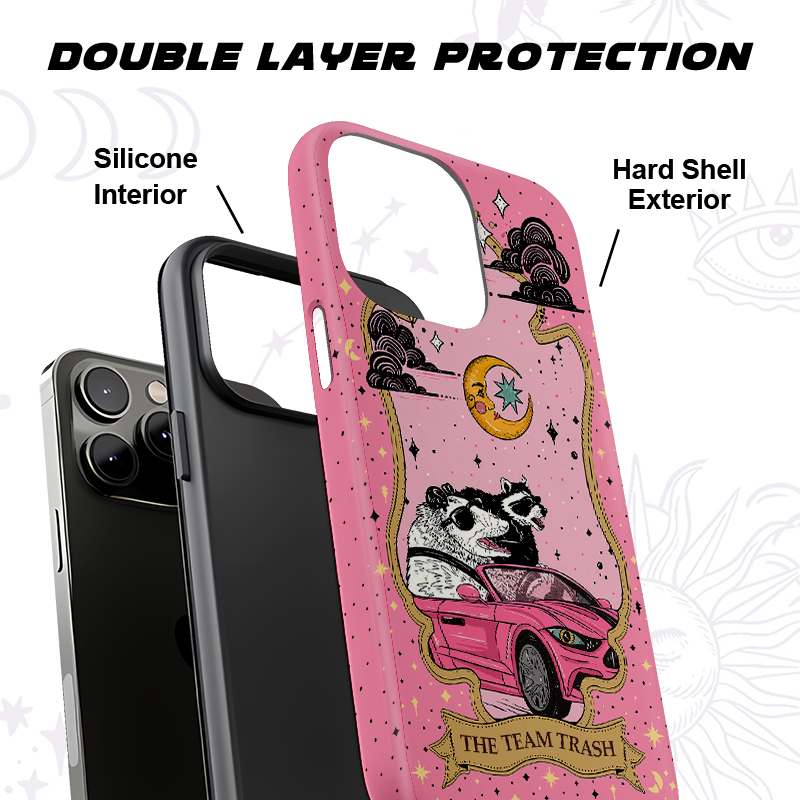 Purplehecate The Team Trash Tarot Card Ancient Mirror Phone Case