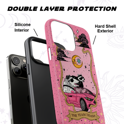 Purplehecate The Team Trash Tarot Card Ancient Mirror Phone Case
