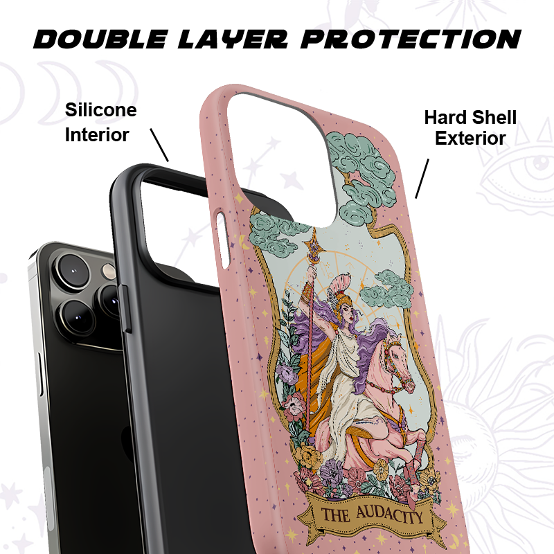 Purplehecate The Audacity Tarot Card Ancient Mirror Phone Case