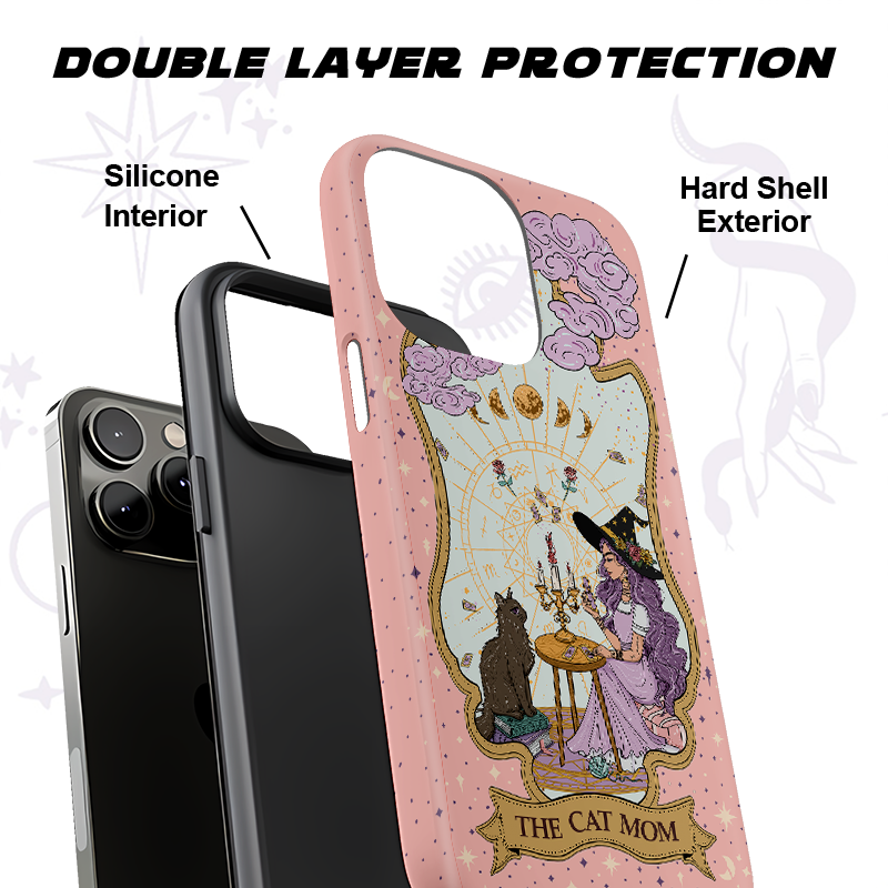 Purplehecate The Cat Witch Mom Tarot Ancient Mirror Phone Case