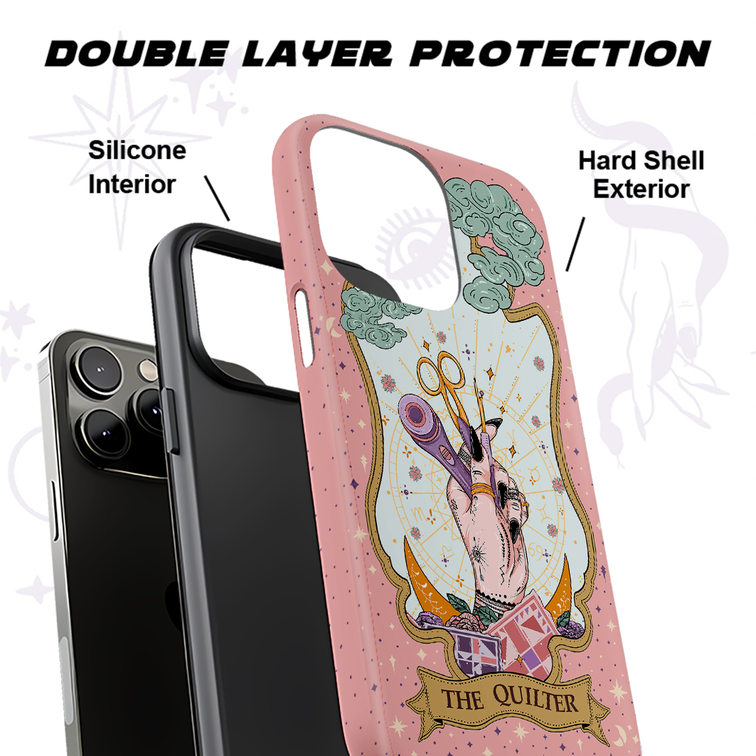 Purplehecate The Quilter Tarot Card Ancient Mirror Phone Case