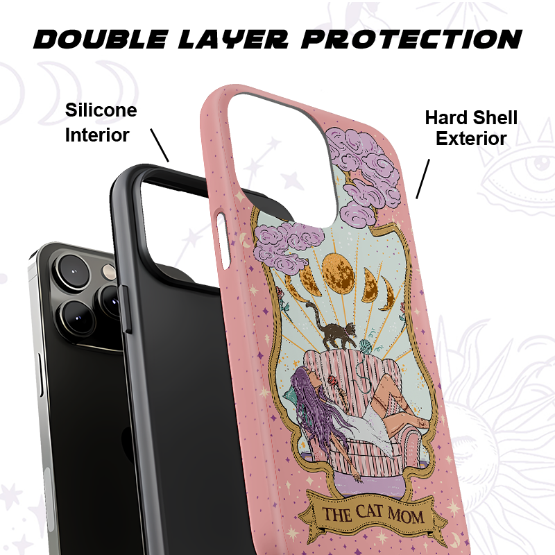 Purplehecate The Cat Mom Tarot Ancient Mirror Phone Case