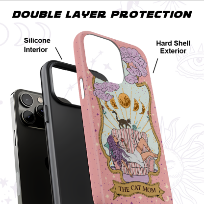 Purplehecate The Cat Mom Tarot Ancient Mirror Phone Case