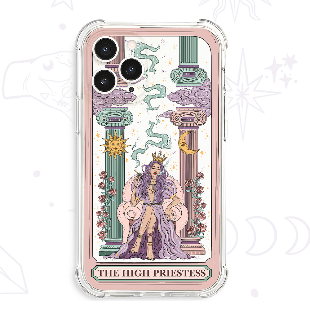 Purplehecate The High Priestess Tarot Clear Phone Case