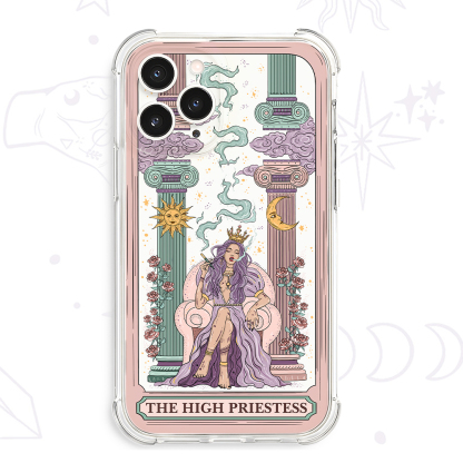 Purplehecate The High Priestess Tarot Clear Phone Case