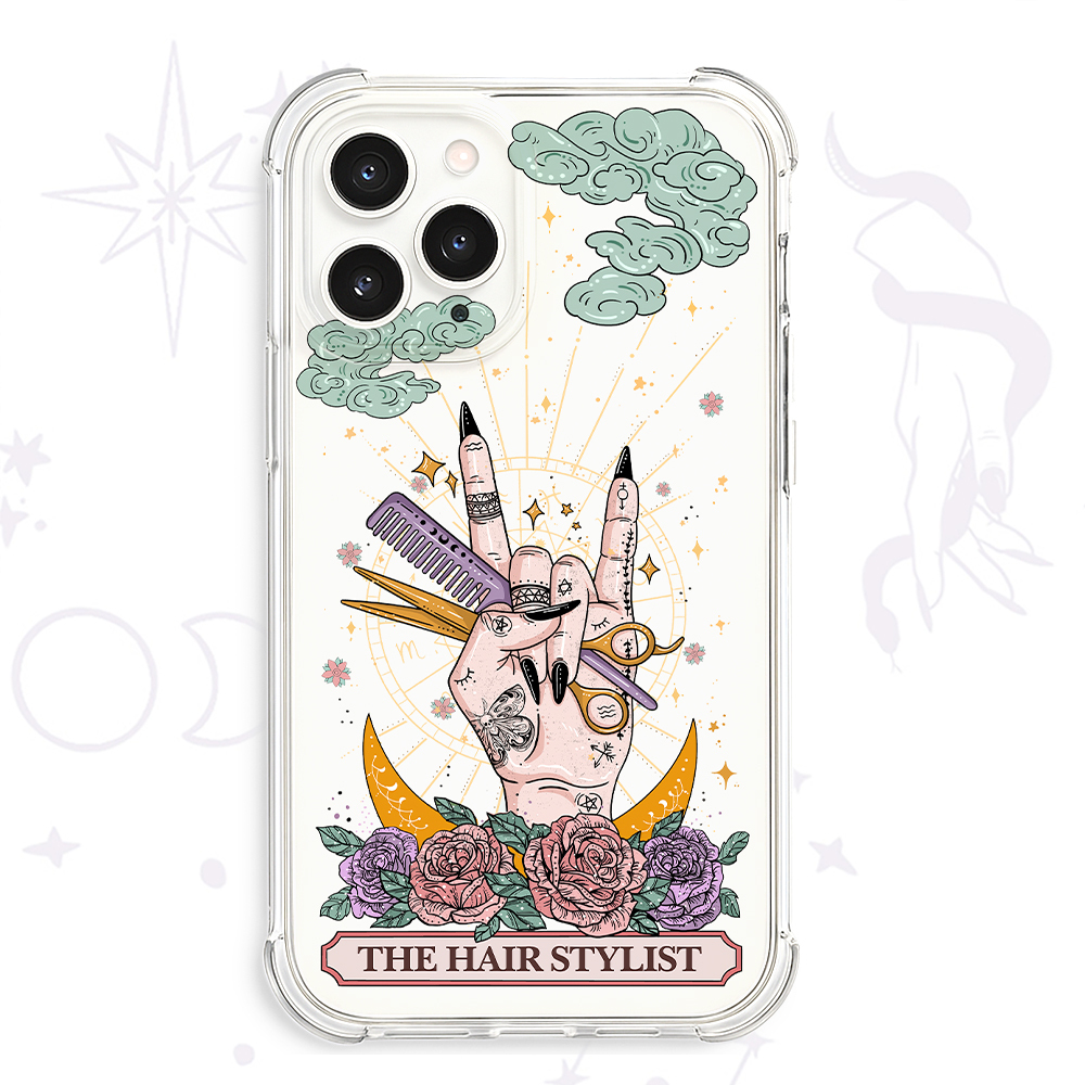 Purplehecate The Hair Stylist Tarot Clear Phone Case
