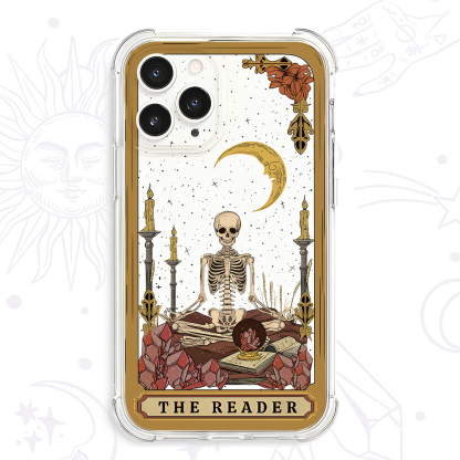 Purplehecate The Reader Tarot Clear Phone Case