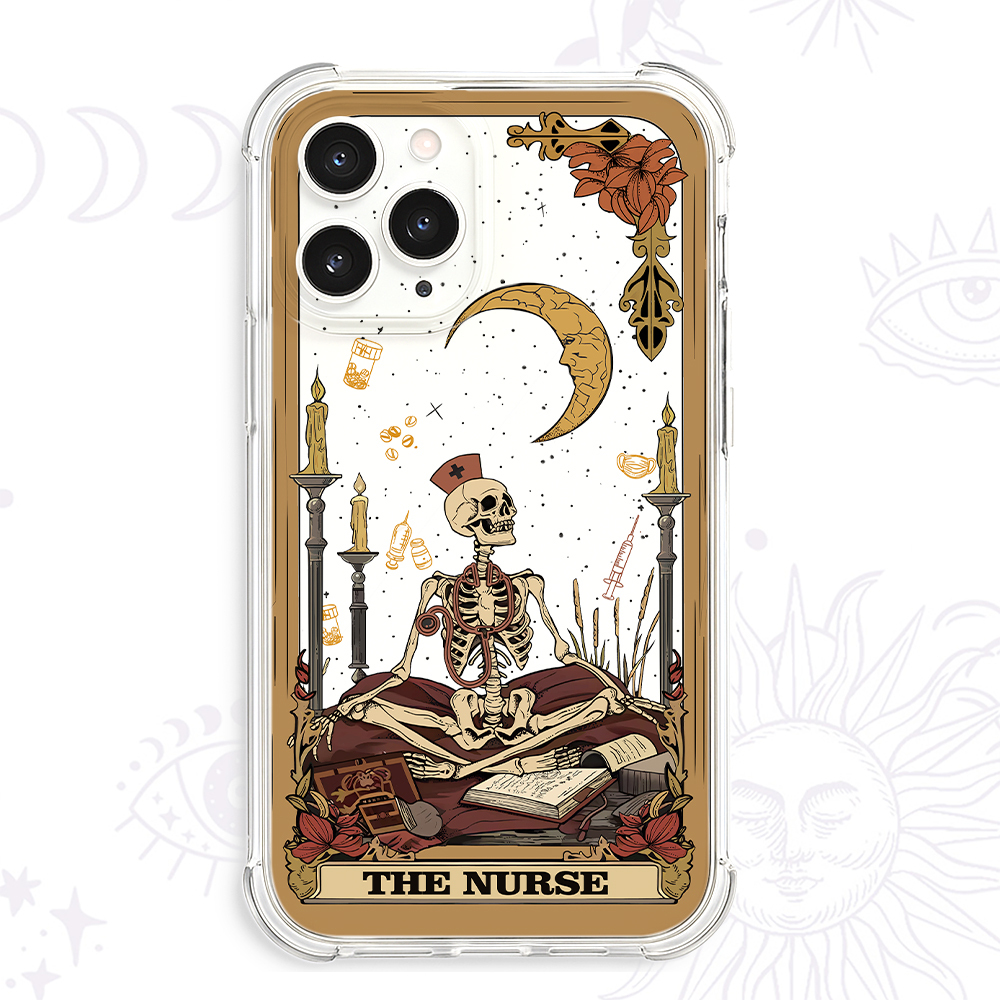 Purplehecate The Nurse Tarot Clear Phone Case