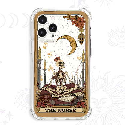 Purplehecate The Nurse Tarot Clear Phone Case
