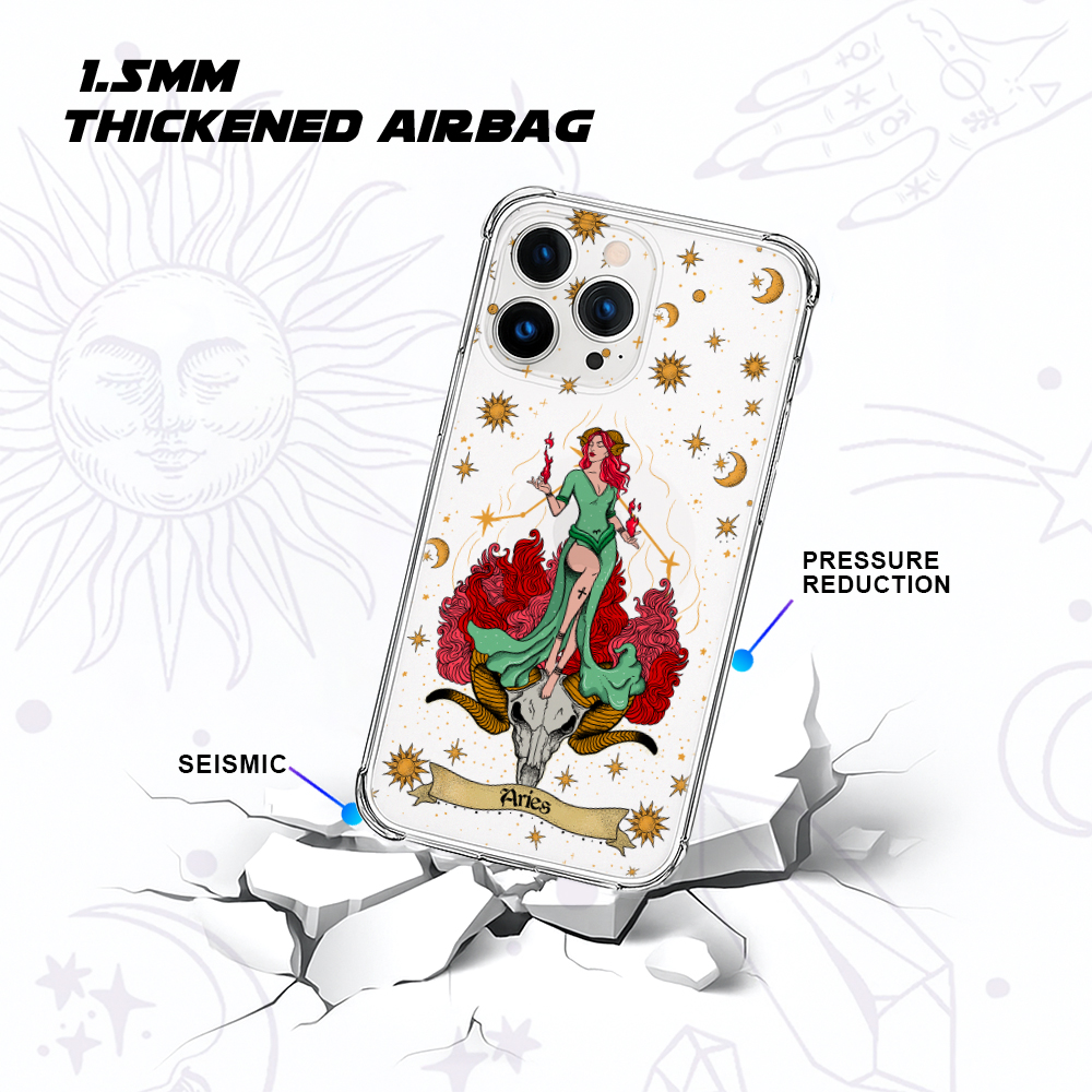 Purplehecate The Aries Zodiac Clear Phone Case