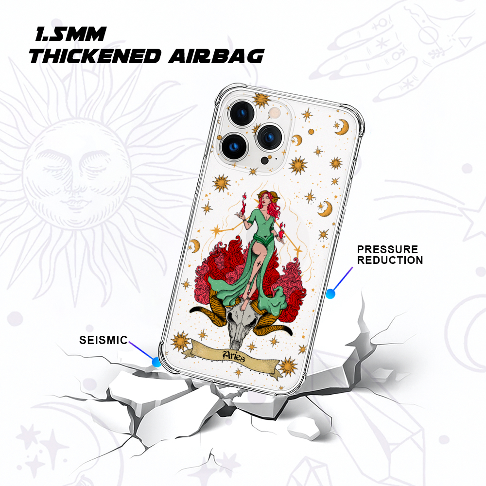 Purplehecate The Aries Zodiac Clear Phone Case