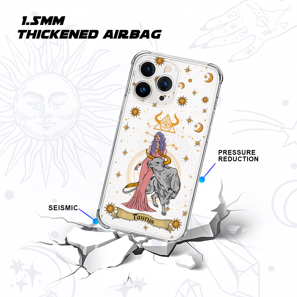 Purplehecate The Taurus Zodiac Clear Phone Case