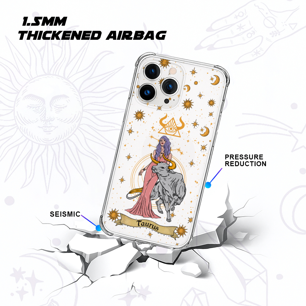 Purplehecate The Taurus Zodiac Clear Phone Case