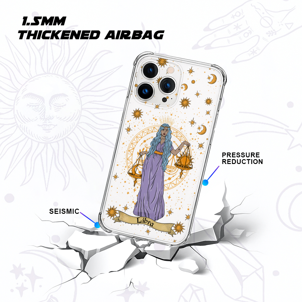 Purplehecate Libra Zodiac Clear Phone Case