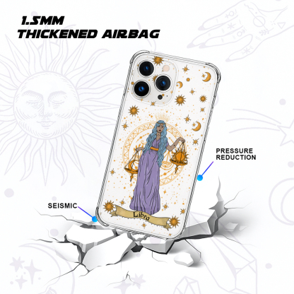 Purplehecate Libra Zodiac Clear Phone Case