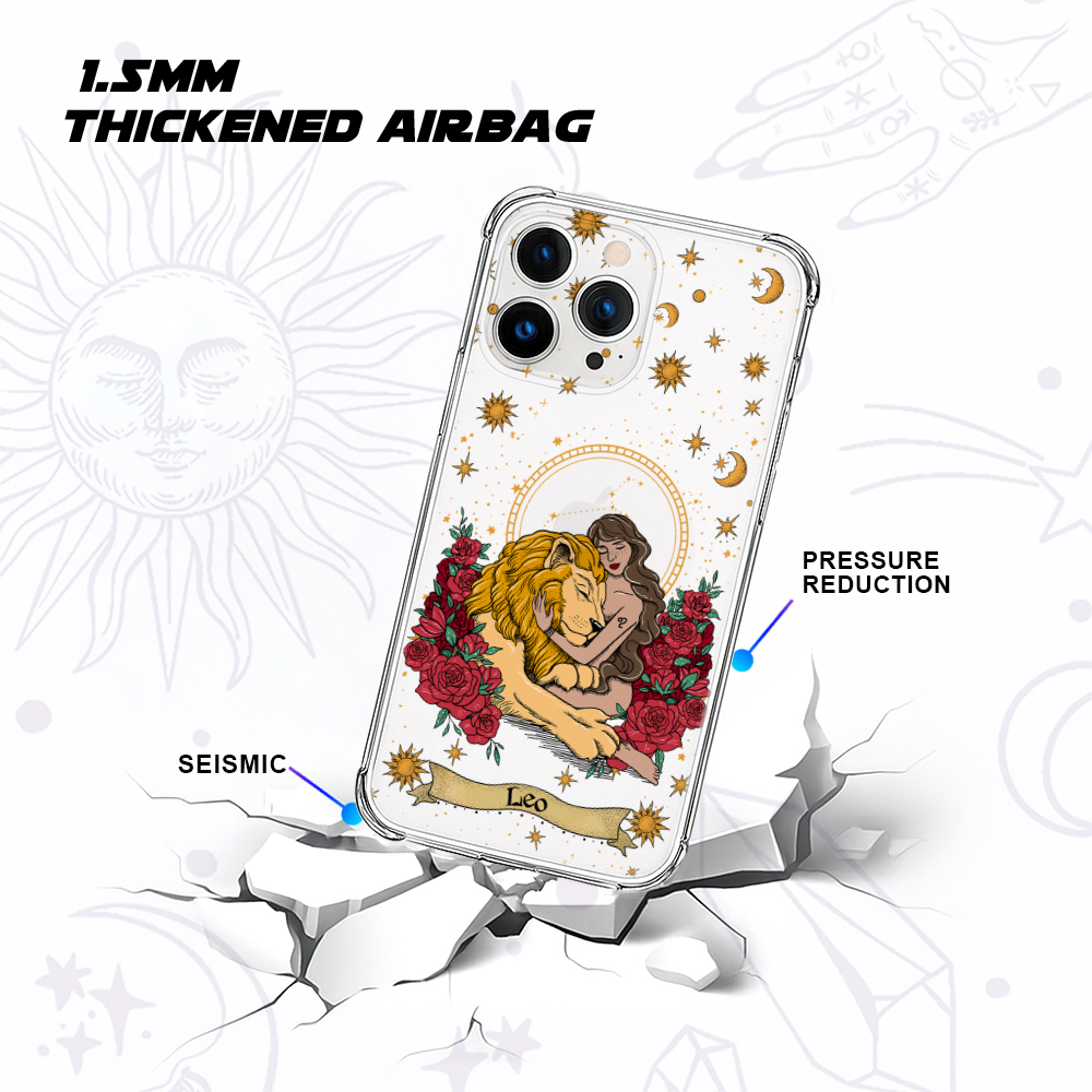 Purplehecate Leo Zodiac Clear Phone Case