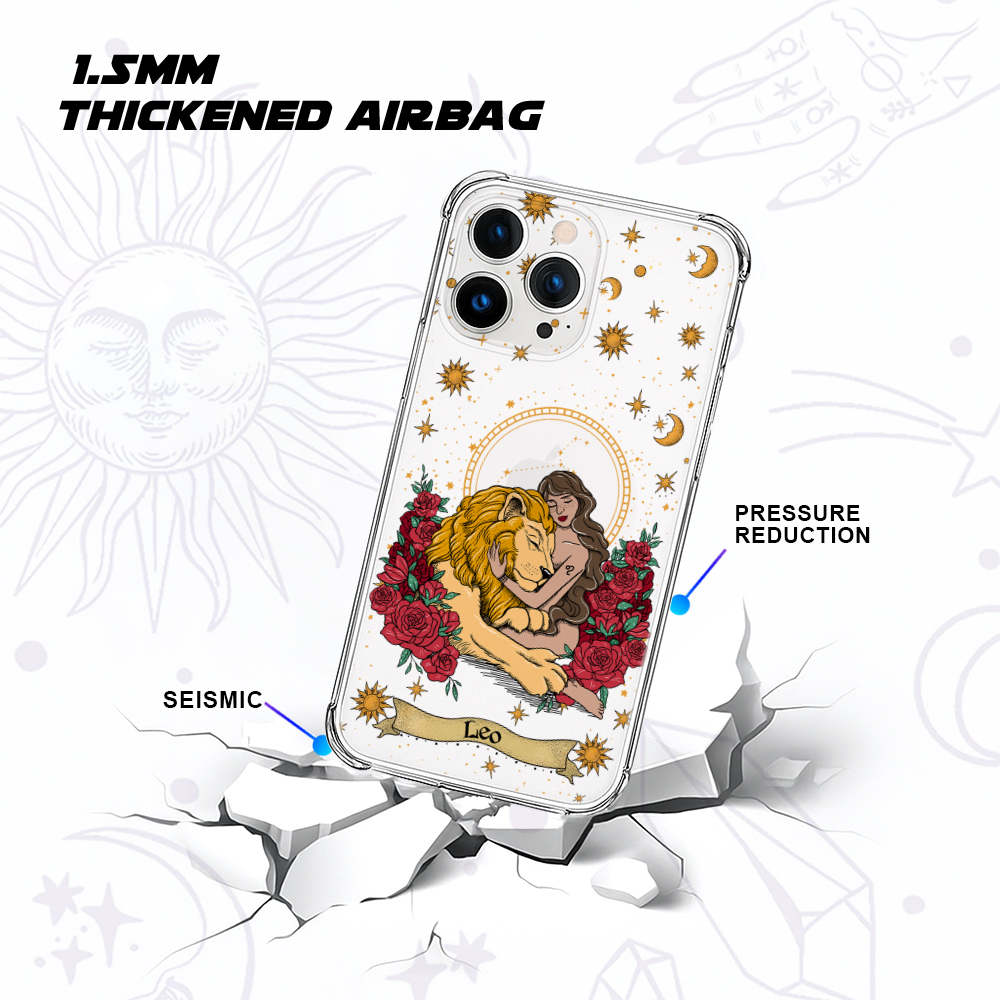 Purplehecate Leo Zodiac Clear Phone Case