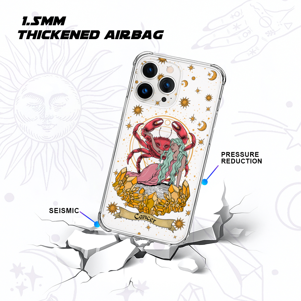 Purplehecate Cancer Zodiac Clear Phone Case