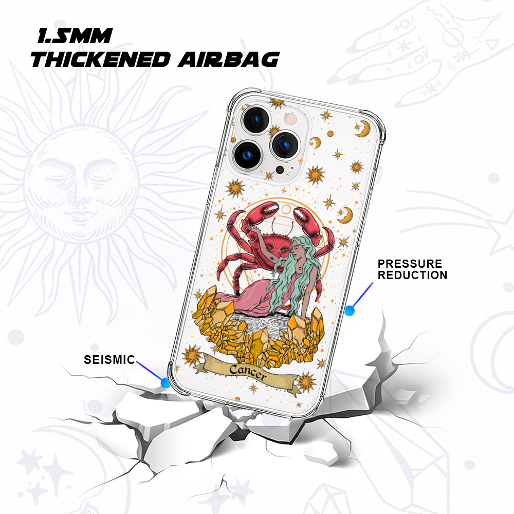 Purplehecate Cancer Zodiac Clear Phone Case