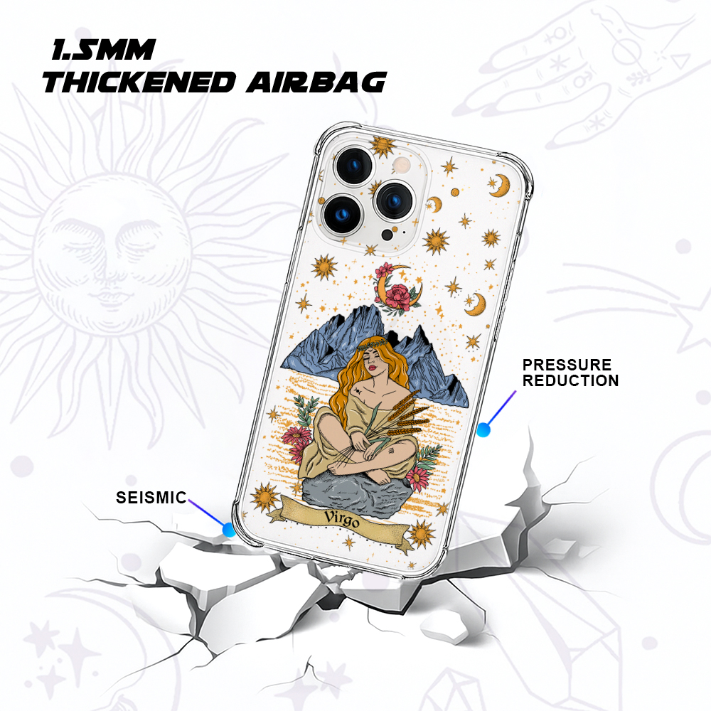 Purplehecate Virgo Zodiac Clear Phone Case