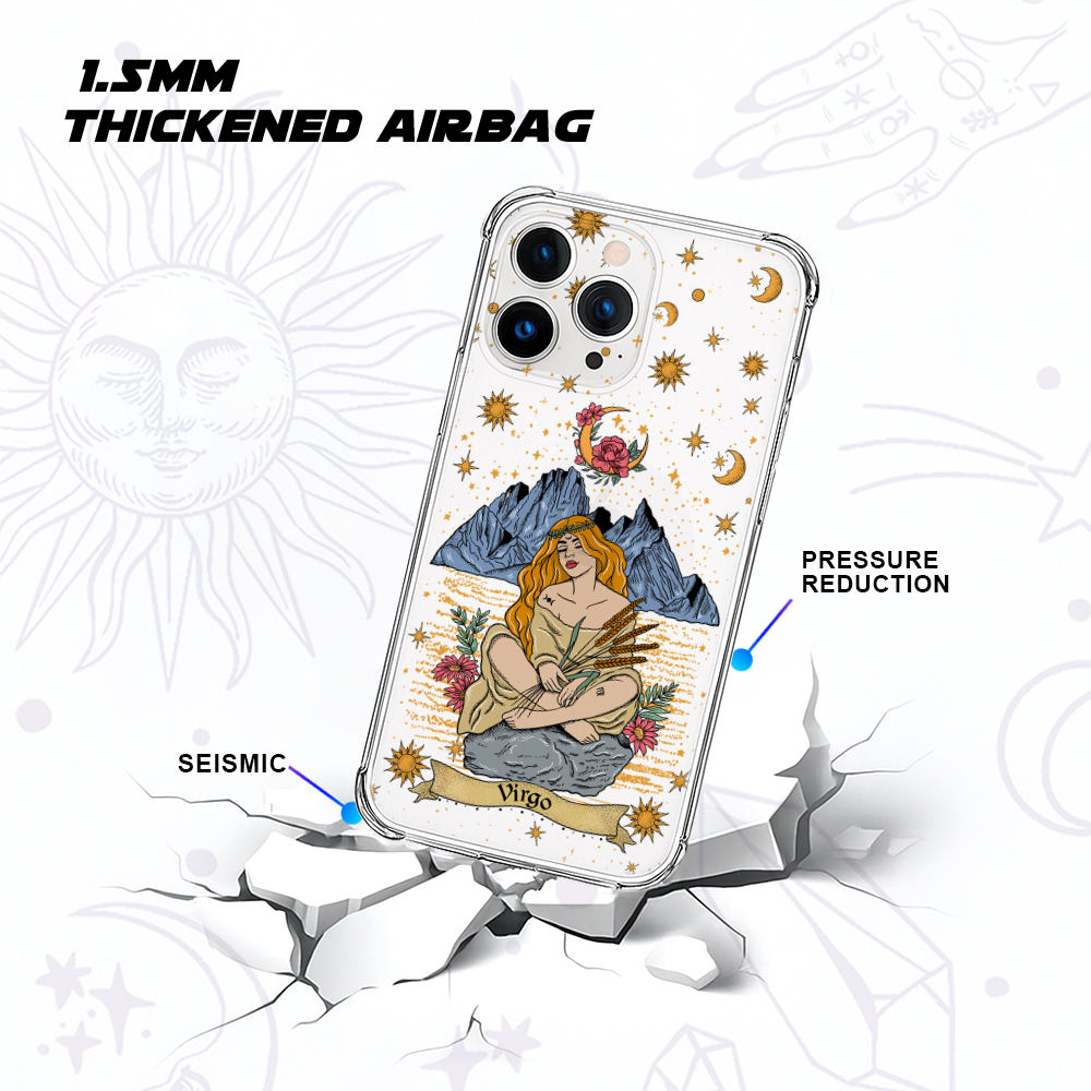 Purplehecate Virgo Zodiac Clear Phone Case