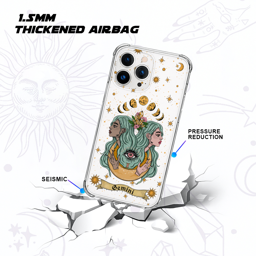 Purplehecate Gemini Zodiac Clear Phone Case