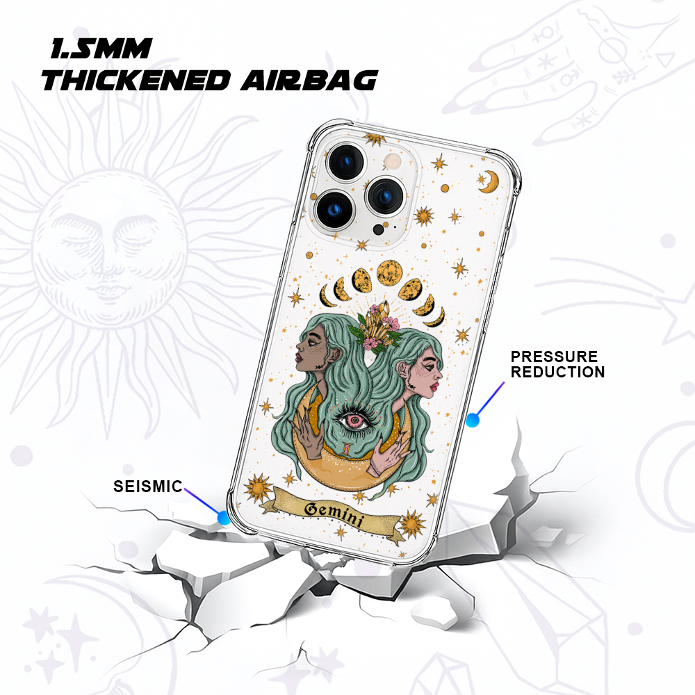 Purplehecate Gemini Zodiac Clear Phone Case