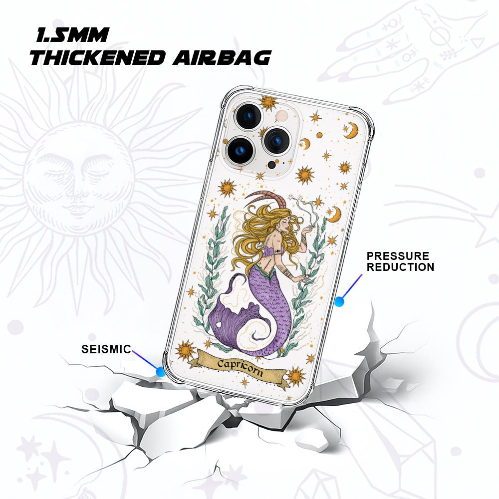 Purplehecate Capricorn Zodiac Clear Phone Case